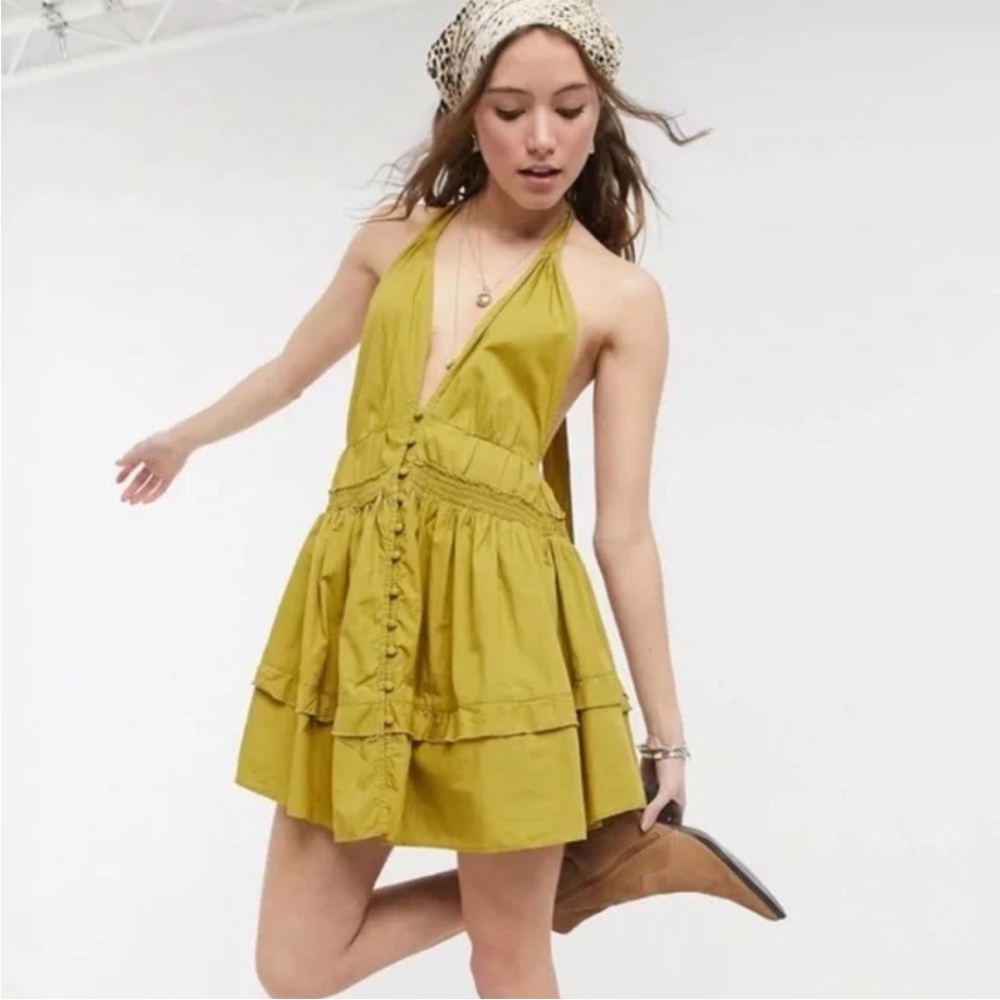 Green Halter Dress
